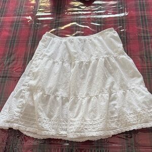 Girls white Tiered Skirt